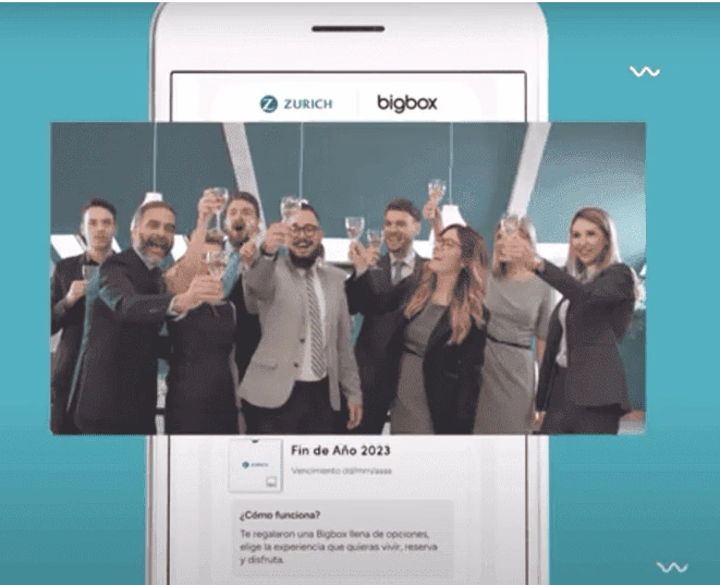 Página co-branded con el video de saludo